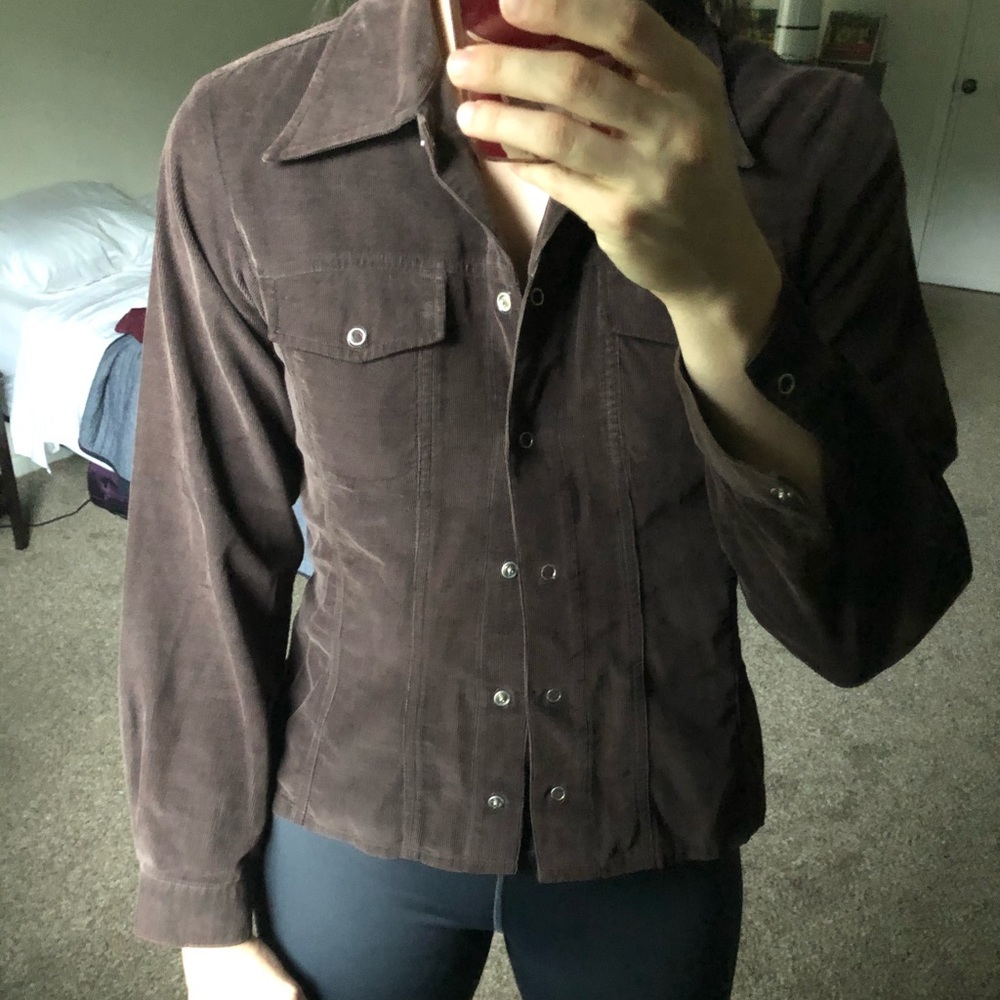 Brown button up jacket